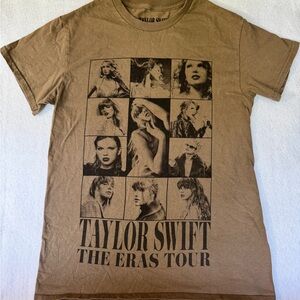 Taylor Swift Shirt Women's S Taupe Olive The Eras Tour 2023 2024 Graphic Concert